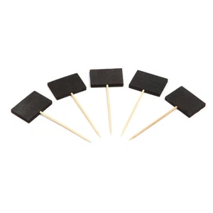 Picker mit Kreidetafel aus Holz, 35 x 25 / 90 mm, 100 Stück - Bild 1 von 1