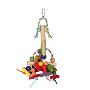 TRIXIE Holz Spielzeug Papierbändern Groß 31 cm Vögelspielzeug Naturspielzeug - Bild 1 von 1