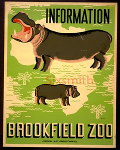 Giclee Information Brookfield Zoo Vintage Alta Resolución 8x10 Bellas Artes - Imagen 1 de 1