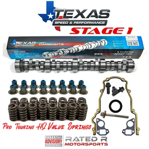 Texas Speed LS Truck Stage 1 Camshaft Kit PTHQ Springs Seals Gaskets Cam Bolts - Foto 1 di 13