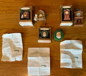 3 Hallmark Keepsake light/motion ornaments,clock,radio, Santa - Picture 1 of 9