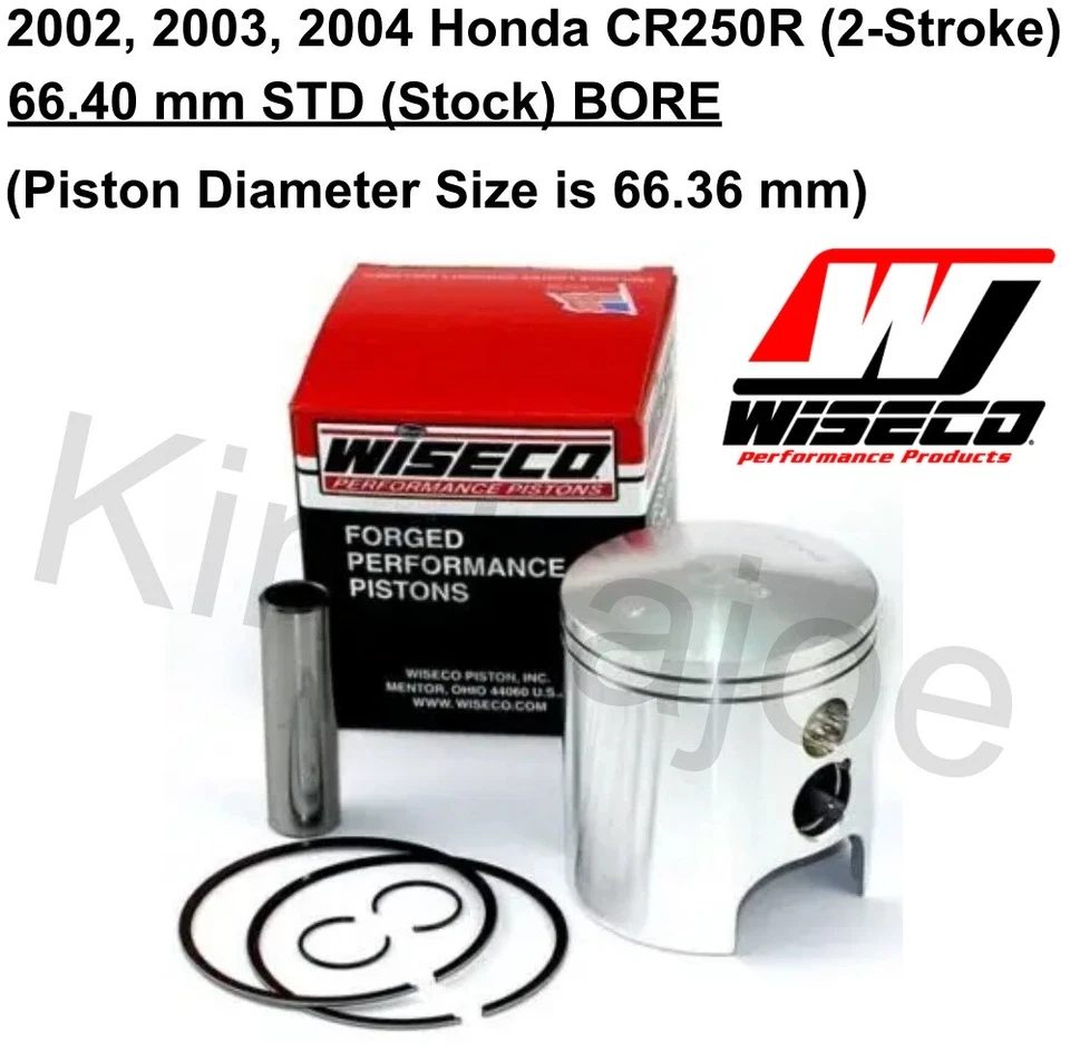 Honda CR 250 R 2002 2003 2004 66,40 mm STD (stock) diámetro Wiseco kit de pistón forjado Foto 1 de 1