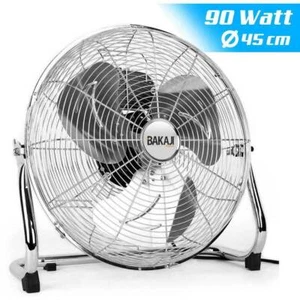 Ventilatore da terra Acciaio 90 W Pale Alluminio 45 cm 3 Velocita Oscillante - Foto 1 di 5