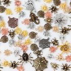 Pendentifs Halloween Charmes araignée or argent ton bronze arachnide trouvailles 7 pièces