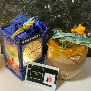 Winnie the Pooh Peter Pan Popcorn Bucket 2piece set Tokyo Disney Resort USED - Picture 1 of 3