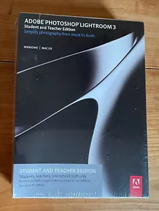 Adobe Photoshop Lightroom 3 Student and Teacher Edition Brand New Sealed - Picture 1 of 2