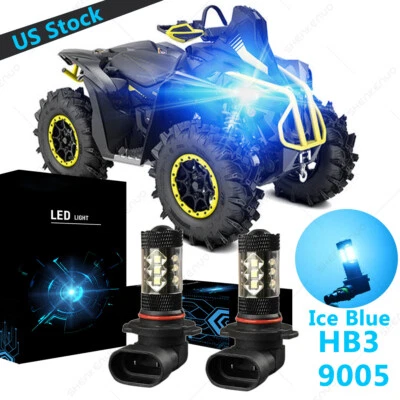 Bombilla de faro LED azul hielo 9006 8000K BL para Can-Am Renegade 1000 500 800 800R Foto 1 de 4