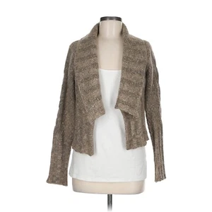 Margaret O'Leary Shawl Collar Knit Cardigan Open Front Neutral Tones Size Med - Picture 1 of 5