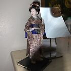 Vintage Yamaha Kyugetsu Japanese Geisha Doll In Traditional Base