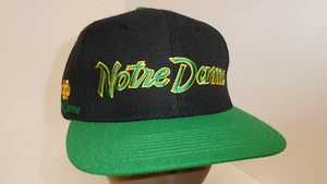 Vintage 90er Notre Dame IRISH Sports Specialties Youngan SCRIPT Snapback Mütze Kappe - Bild 1 von 21