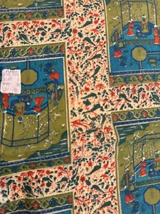 Vintage 60s Fabric IN A PERSIAN GARDEN - Picture 1 of 4