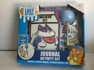 Lost Kitties Journal Activity Set 60 Sheet Journal 2 Stickers Sheets & 1 Pen - Picture 1 of 5