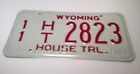 1988 Wyoming HOUSE TRAILER LICENSE PLATE 11 HT2823 WITH ENVELOPE OF ISSUE