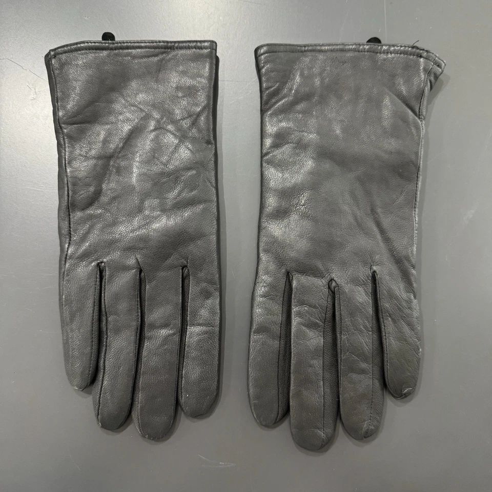 Guantes de cuero negros vintage para mujer Merona forrados piel de becerro Thinsulate 40G informales 8 Foto 1 de 4