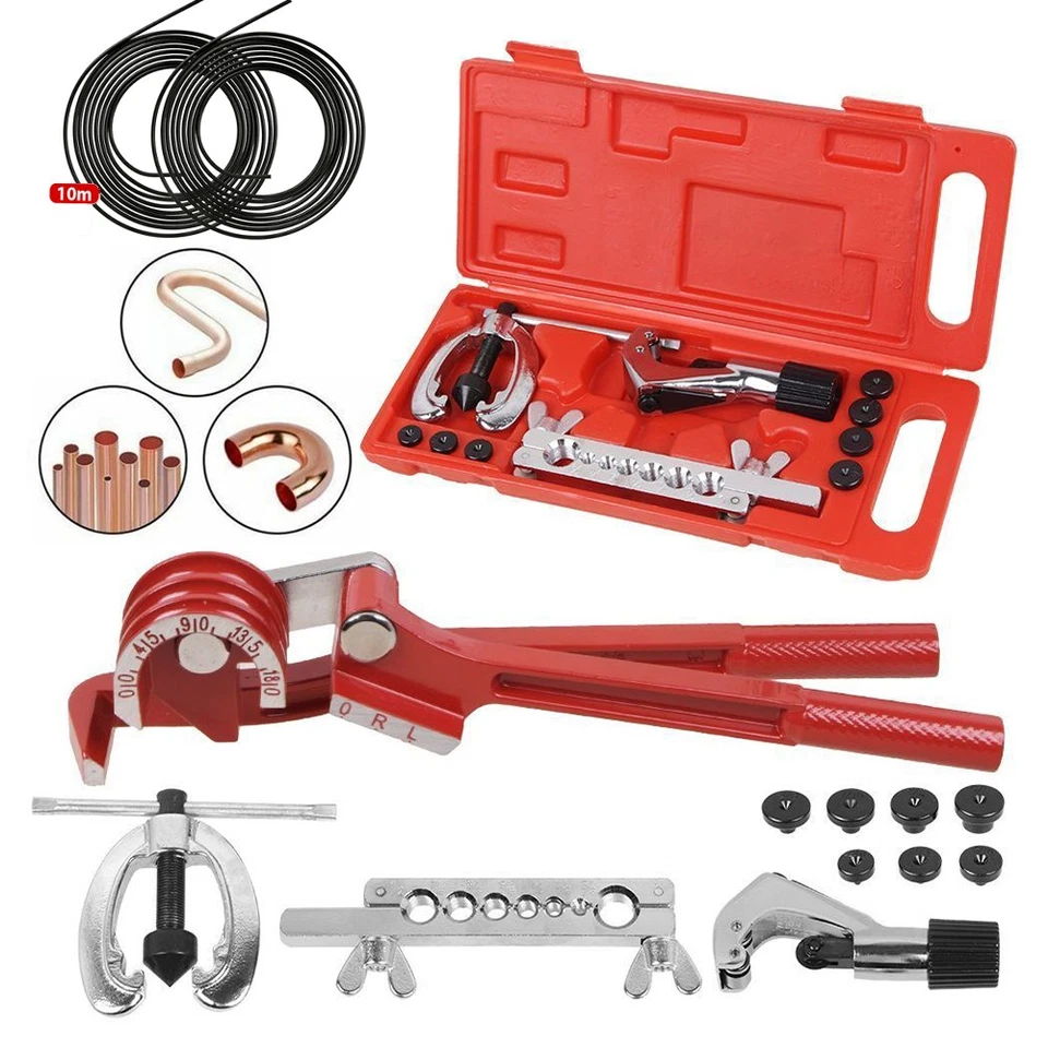 Bördelgerät +10m Bremsleitung Bremsrohr Stahl 4,75mm +Verschraubungen +Verbinder - Bild 1 von 4