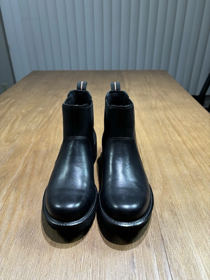 ECCO Women's Elaina Ii Chelsea Boot Leather Ankle Pull-on Round Toe Black Size 8 - Image 1 of 4