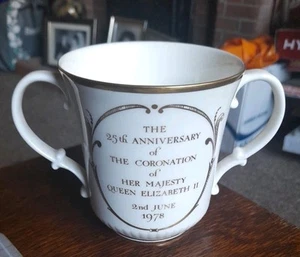 Royal Doulton Queen Elizabeth Loving Cup 25th Anniversary Coronation 1978 - Picture 1 of 3