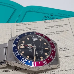 Full Set 1969 Mint Rolex GMT Master 40 mm Blue Lilac Bezel Steel Watch 1675 - Picture 1 of 12