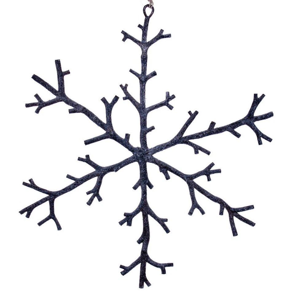 12" Brown Twig Snowflake Ornament 6/Bag - Image 1 of 1