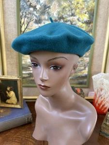 Berretto Elosegui Teal 100% lana merino made in Spain nuovo con etichetta - Foto 1 di 14