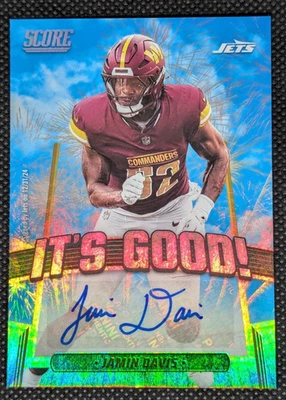 2025 Score Football Jamin Davis #IGG-JDA Auto IT'S GOOD New York Jets - Image 1 of 2