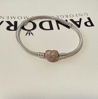 Brazalete de plata esterlina con cadena de serpiente piedras circonitas, 7,5" regalo para mujer 925S* Foto 1 de 4