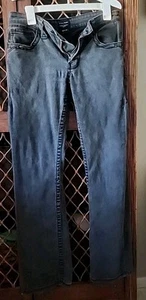 👖GUC Pantalones de mezclilla NEGROS con hebilla 32×30 Bootcut Grunge rotos en ligeramente desgastados - Imagen 1 de 16