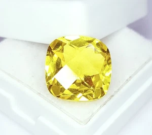 Cojín de zafiro amarillo natural certificado 10 quilates piedras preciosas sueltas gema de calidad G979 - Imagen 1 de 13