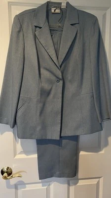 Traje pantalón mujer Alfred Dunner azul/gris 2 piezas talla 14/14W  Foto 1 de 3