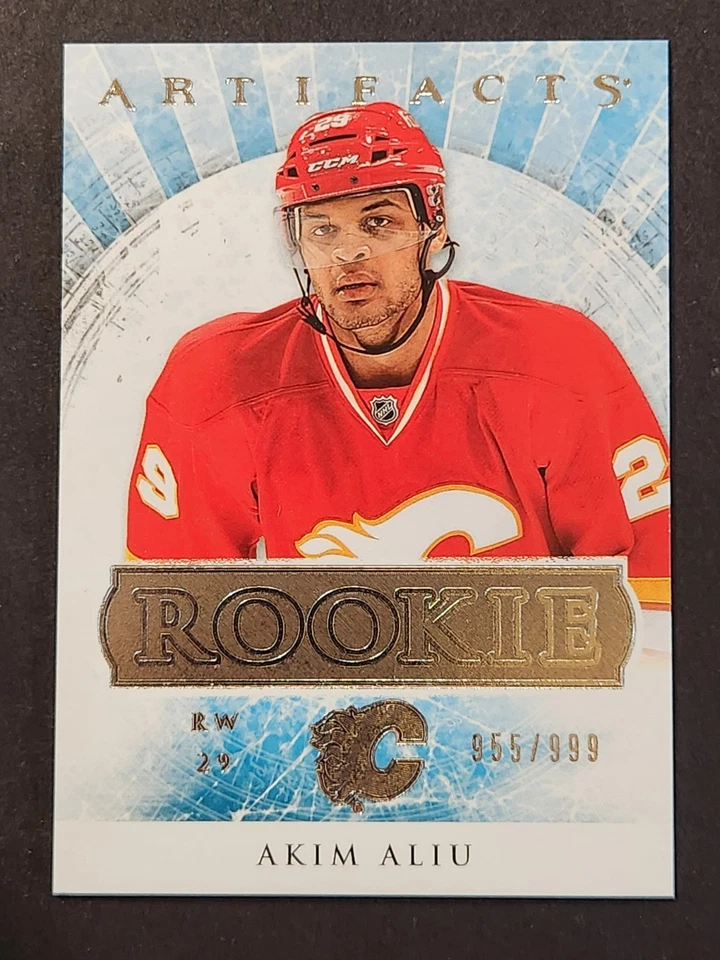 #159 AKIM ALIU 2012-13 Upper Deck Artifacts ROOKIE RC 955/999 FLAMES - Image 1 of 2