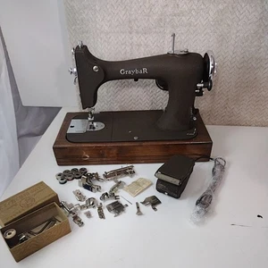 Vintage Graybar NSMCO Model R40 Nähmaschine UNGETESTET - Schnur fehlt USA 50er Jahre - Bild 1 von 24