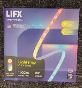 LIFX 80in Smart Multi-Color RGB+W Wi-Fi Plug-In LED Strip Light Kit, OBN, N2 - Picture 1 of 3