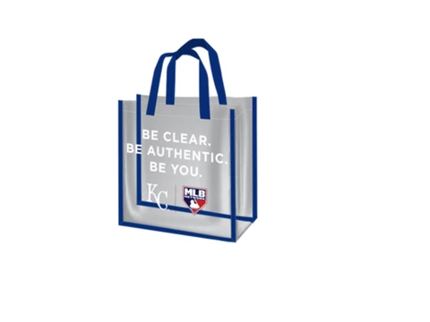 KC Royals Clear Tote Bag, New, 7/23/22, $19.99, Free Shipping Cover