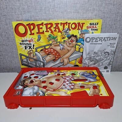MB Operation Silly Skill Board Game With Sounds And Light Family Friends Fun - Image 1 of 4