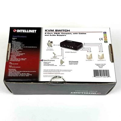INTELLINET 150101 KVM Switch 2Port, PS/2, unused/OVP - Bild 1 von 3