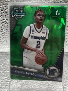2023-24 Bowman Chrome Sapphire U Green REFRACTOR /99 Javonte Taylor Memphis - Picture 1 of 1
