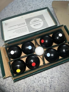 Vintage Bocce Balls BANDA Miniature CARPET BOWLS Game of Skill made in England - Picture 1 of 18