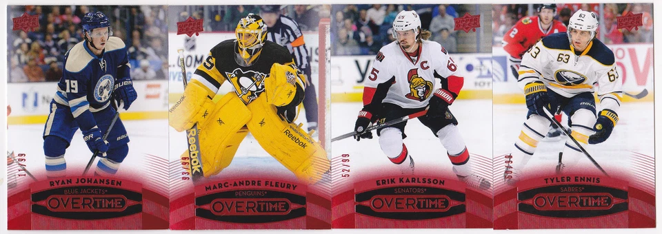 15-16 Upper Deck Overtime Tyler Ennis /99 RED Parallel Sabres 2015 - Image 1 of 1