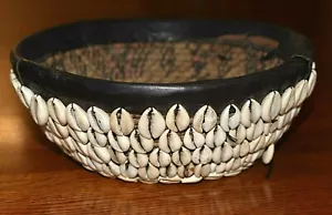 Antigua cesta de hierba tejida de la tribu Hausa africana yoruba cawrie Nigeria - Imagen 1 de 8