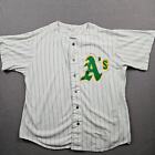Vintage Majestic Baseball Trikot Shirt Pin Streifen Oakland A's Herren XL selten