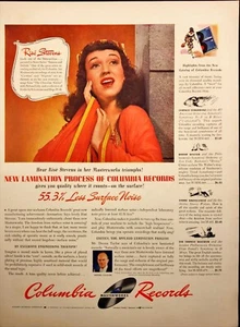 Columbia Records 1942 nuevo anuncio impreso Lamination Metropolitan Opera Rise Stevens - Imagen 1 de 6