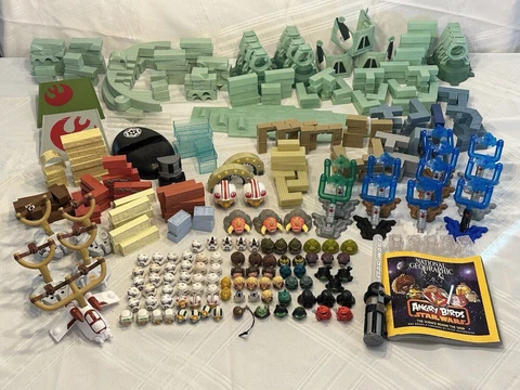 300+ Angry Birds Star Wars Figures, Game Blocks, Launchers & More Huge Lot Cover