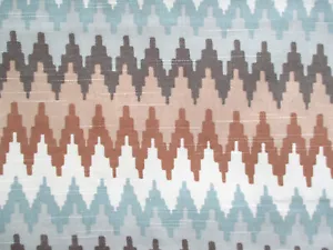 1Yd Home Accent Fabric Ronnie Gold Beige Gray Cotton Tulum ZigZag 27X54"wide - Picture 1 of 2