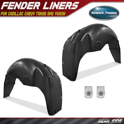 2 件后内挡泥板衬里带 17 英寸车轮适用于雪佛兰 Tahoe GMC Yukon 2007-2014 — 第 1/4 张图片