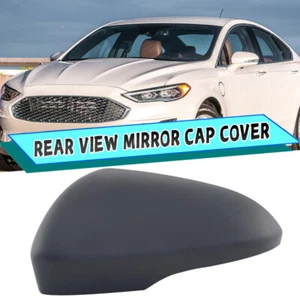 Driver Side Mirror Cover Cap Primed For Ford Fusion 2013~2021 w/Turn Signal Hole - Picture 1 of 13
