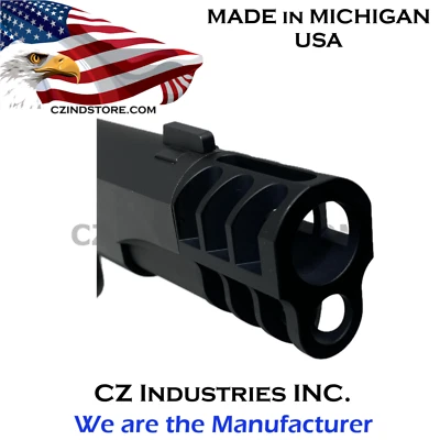 1911 Compensador-Freno de boca - 1,25 O.A.L Ranuras superior/inferior 45acp-7075 Aluminio Foto 1 de 2