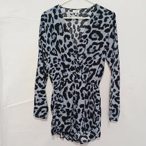 Tobi Damen Strampler Animal Print V-Ausschnitt Langarm Mehrfarbig Größe M - Bild 1 von 11