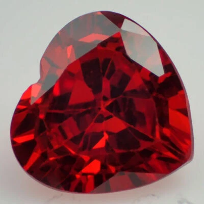 Heart Shaped CZ Loose Stones 4mm-8mm Red Blue Sapphire Green White Best Quality - Image 1 of 4