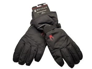 Guanti Spyder neri uomo L XL isolati sci snowboard trituratore regolabili nuovi - Foto 1 di 6
