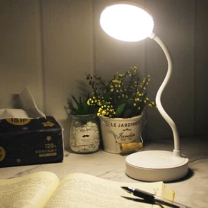 LED Portable Dimmable Table Lamp USB Plug Battery Powered Desk Night LED Lam _da - Afbeelding 1 van 8